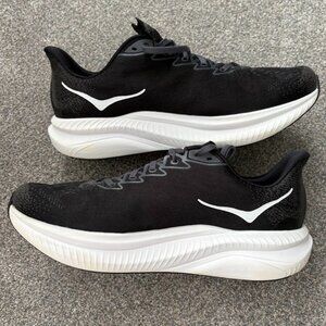 Hoka One One Mach 6 Running Shoes Men's Size 13 D Black White Athletic Sneakers